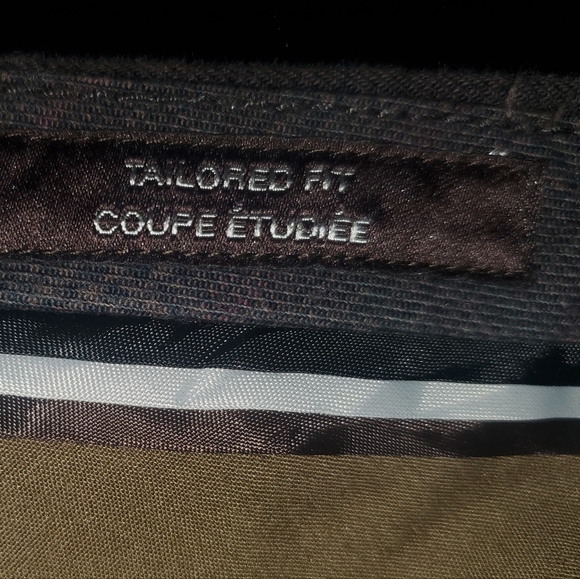 Mens Black Brown 1826 Chino Tailored Fit 38x32 Plaid Pattern w/pockets Slacks - Picture 4 of 9